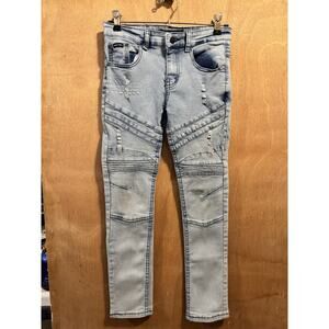 Phat Farm Denim Kids Jeans Size 10 Stretch Skinny Distressed *see flaw*